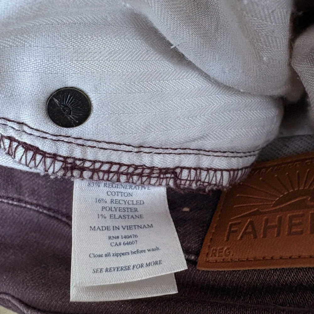 Faherty Stretch Terry 5-Pocket Pant Mens 32x31 Great Condtion Comfort